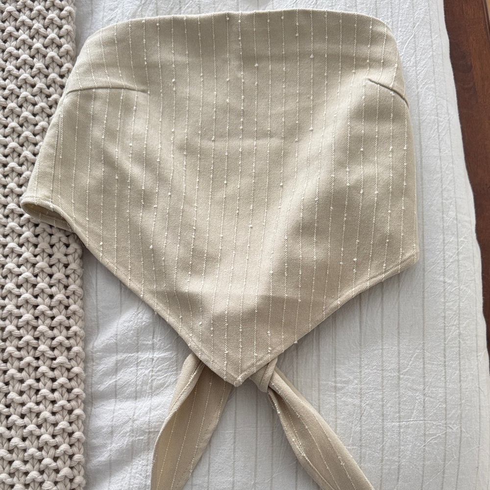 Anthropologie Beige Strapless Top